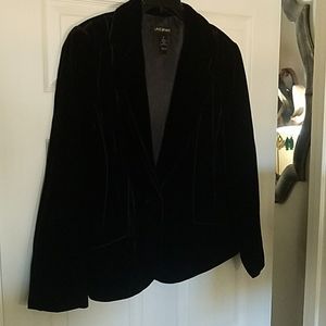 Black size 16 faux velvet Blazer